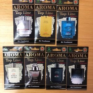 6 x Aroma top line car or closet air fresheners